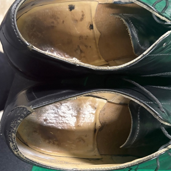 Classic Black Leather Men's Shoes vintage , handmade - Picture 6 of 11